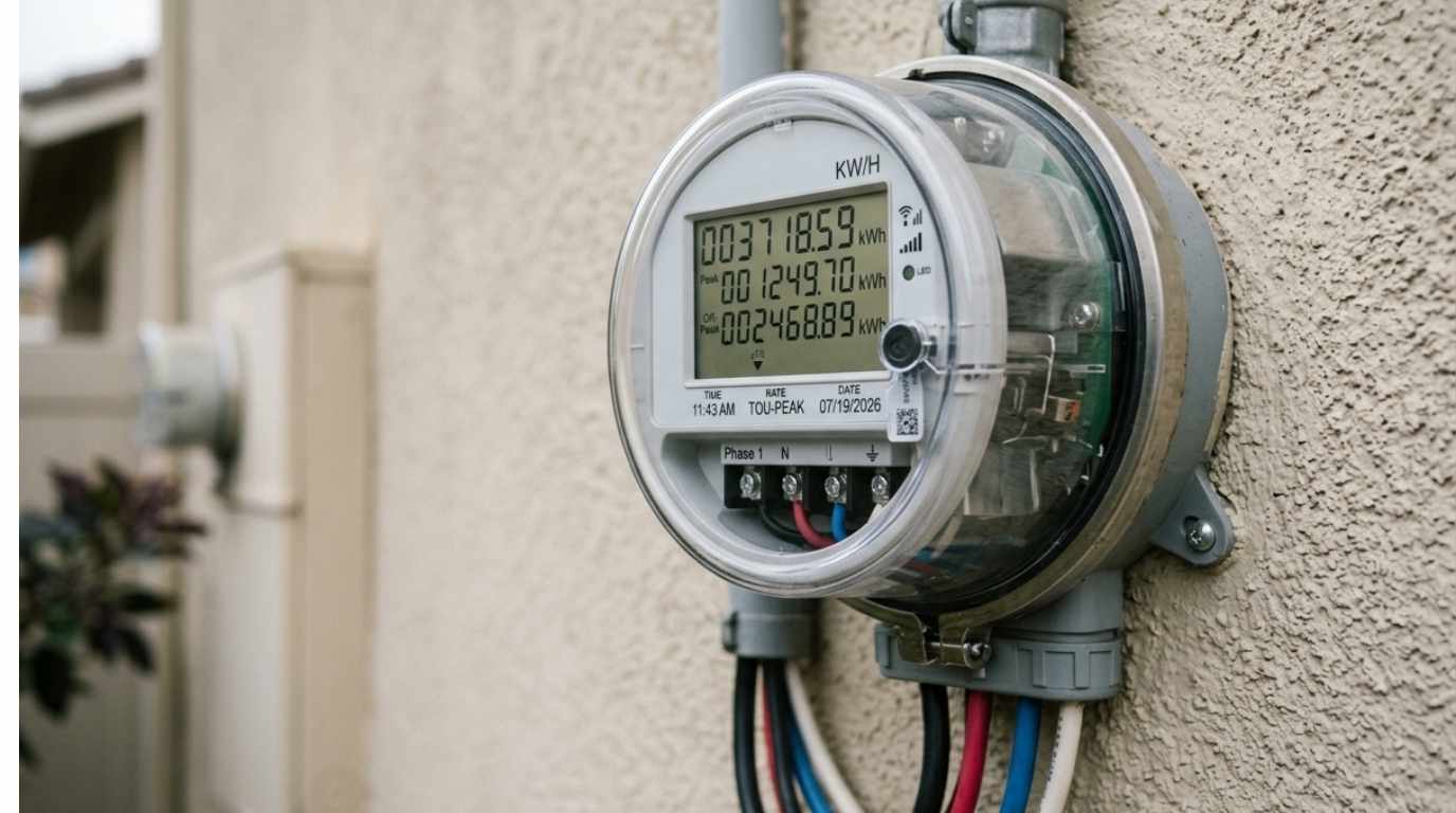 Time of Use (TOU) electricity meter used for IESCO peak and off-peak billing